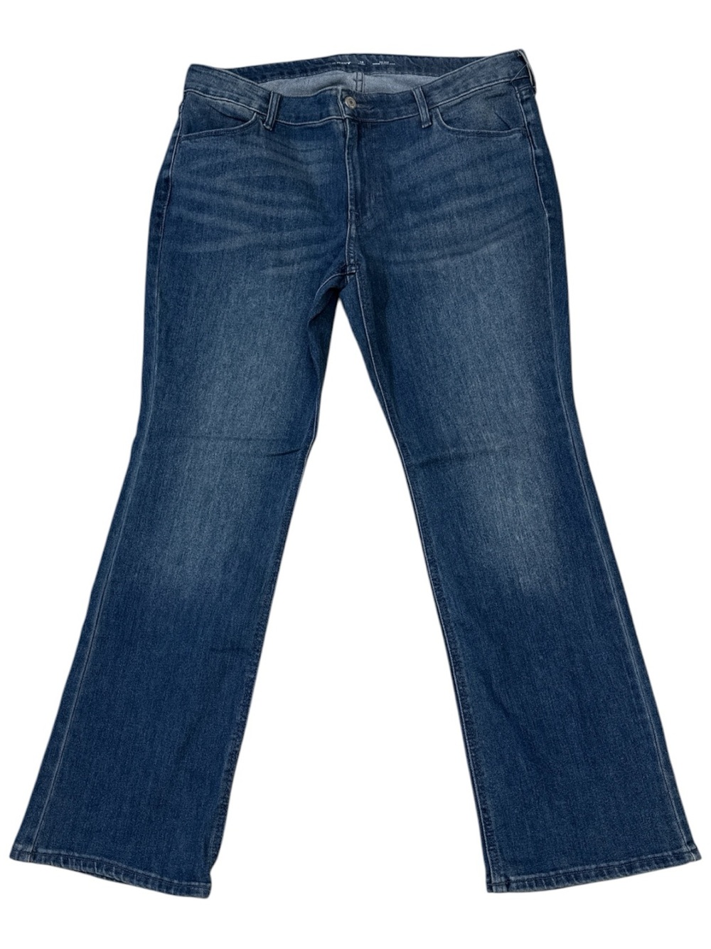 Old Navy Womens Bootcut Denim Jeans Petite 14 Medium Wash Mid Rise Stretch NWT